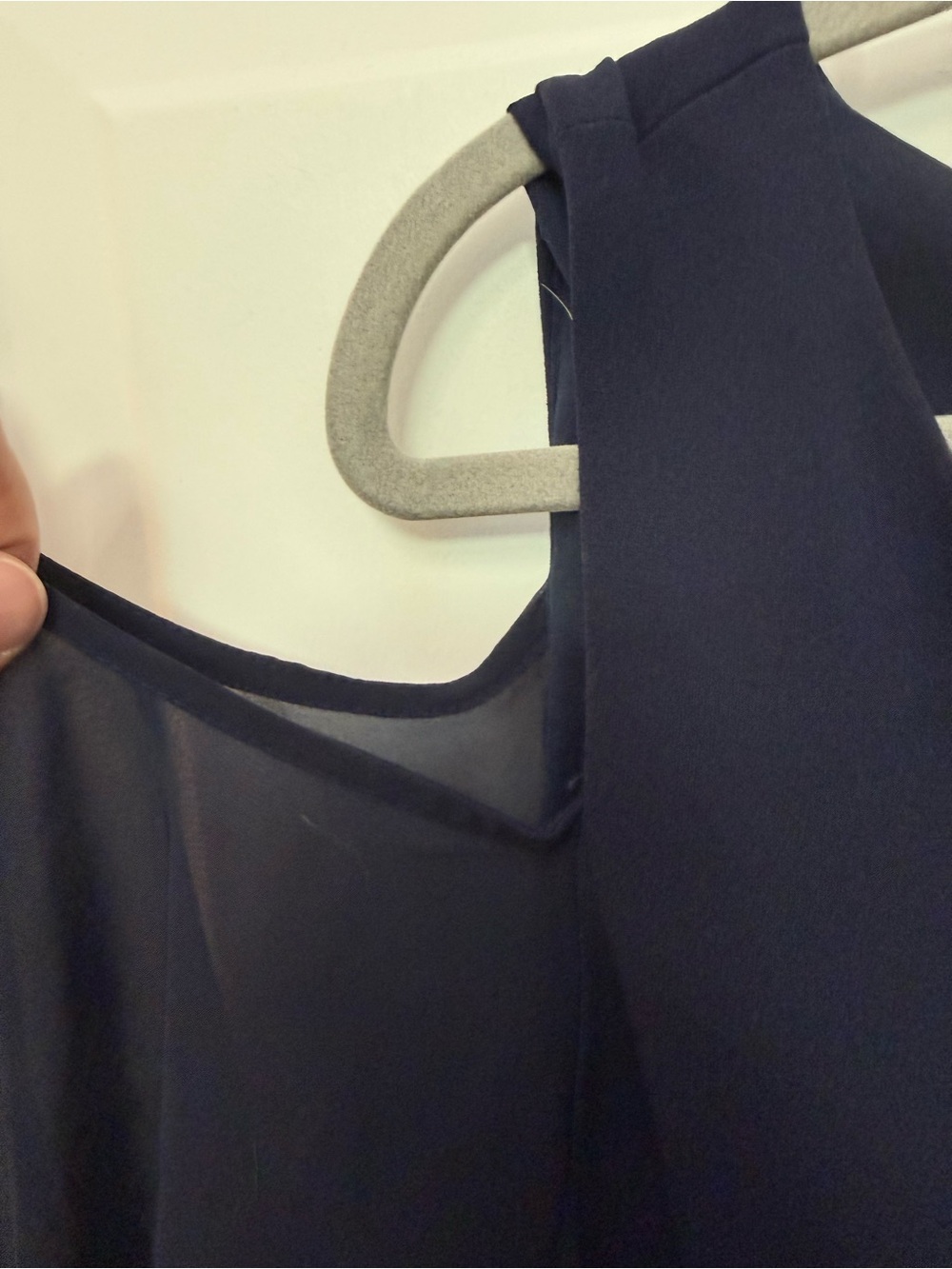 connected apparel Navy Maxi Dress with Flutter Sleeves - Picture 4 of 14